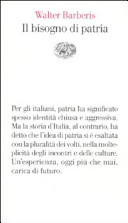 Copertina  Il bisogno di patria