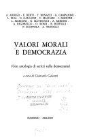 Copertina  Valori morali e democrazia