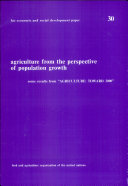 Copertina  Agriculture from the Perspective of population growth